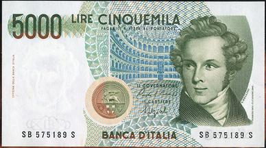 5.000 LIRE Bellini SB575189S FDS  Ciampi-Speziali