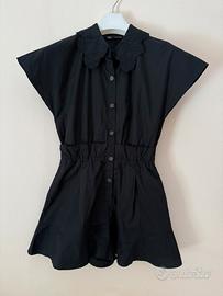 Tuta Corta / Playsuit Nero ZARA con Colletto - S