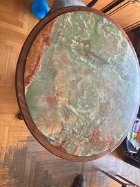 Tavolo con Piano in Onice Verde Naturale Ø110 cm