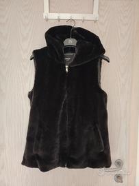 Gilet pelliccia sintetica nera