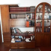 Libreria/mobile soggiorno legno ciliegio massiccio