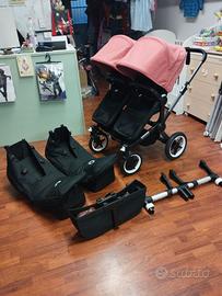 Passeggino Gemellare Bugaboo Donkey 5 Sunrise Red