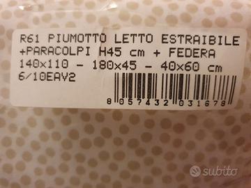 Piumotto paracolpi per lettino