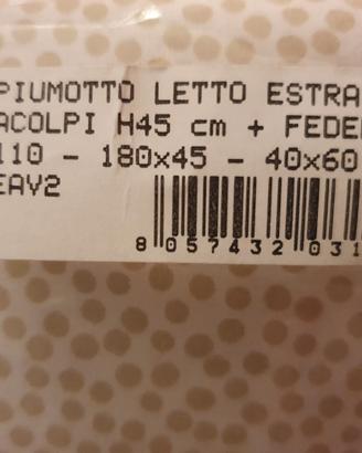 Piumotto paracolpi per lettino