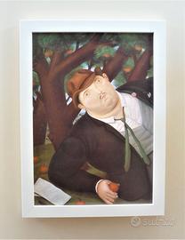 Quadro Un Poeta di Botero con cornice