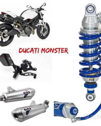 Ducati Monster accessori scarico mono freni leve