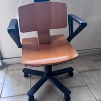Sedia da ufficio vintage Lamm in legno