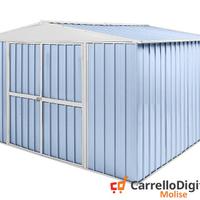 Box in Acciaio da giardino 360x345cm azzurro