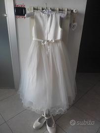 Abito comunione o damigella con scarpe e coprispal