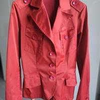 Giacca donna tessuto rossa