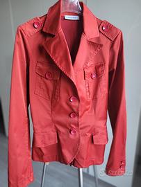 Giacca donna tessuto rossa