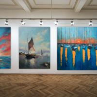 14 quadri olio su tela 