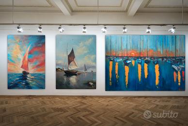 14 quadri olio su tela 