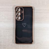 Cover Samsung Galaxy S24 nero oro ragazza