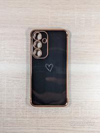 Cover Samsung Galaxy S24 nero oro ragazza