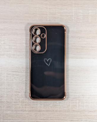 Cover Samsung Galaxy S24 nero oro ragazza
