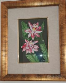 Quadri floreali olio su tela Gino Pittini