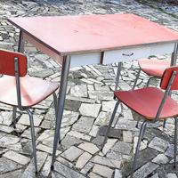 tavolo cucina + mobile vintage anni 60-70