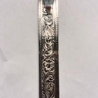 antico segnalibro in argento 800 fatto a mano