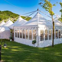 TENSOSTRTTURA 12X24 + PAVIMENTO IN LEGNO MQ288