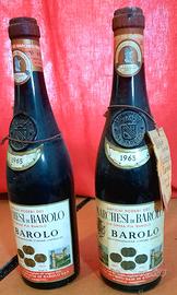 Vino Barolo di annata del 1965