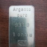 Lingotto in Argento puro 0,999 da 1 oncia