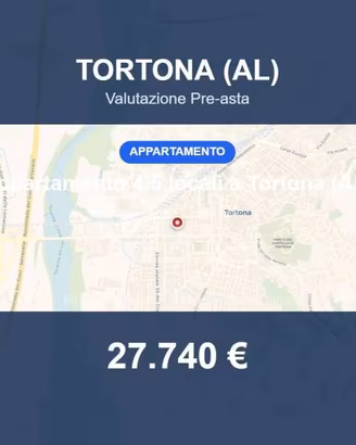 Immobile in asta di 60 m² con box auto a Tortona