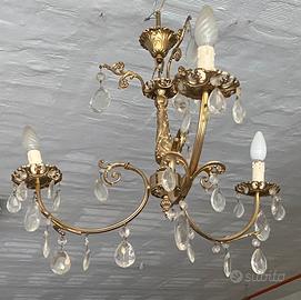 Lampadario a gocce vintage