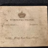 Dépliant pubblicitario d'epoca L'Hotel: Imperial P