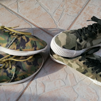 Lotto 2 paia scarpe 41 sneaker mimetico militare
