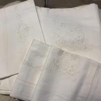 Lenzuola ricamate a mano, anni 50