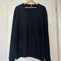 Maglione benetton 100% lana nero
