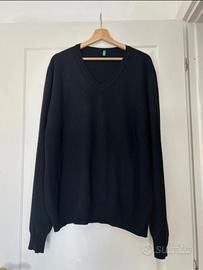 Maglione benetton 100% lana nero