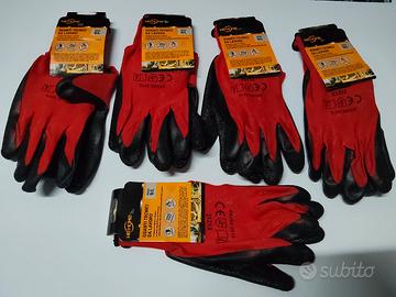 Set 5 Paia Guanti da Lavoro Taglia 9/L
