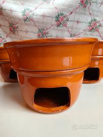 Set di 4 Fornellini in Terracotta