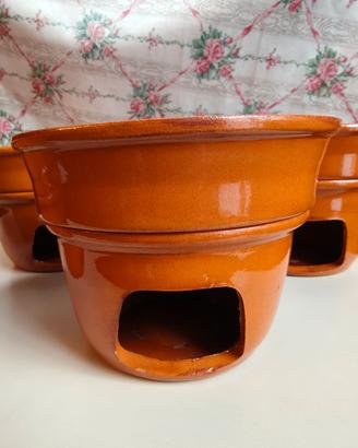 Set di 4 Fornellini in Terracotta