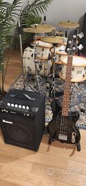 Basso Ibanez + Amplificatore Ibanez + accessori