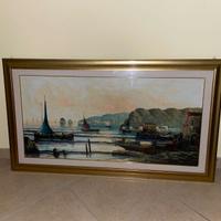 QUADRO DIPINTO OLIO SU TELA CM 140 x 80