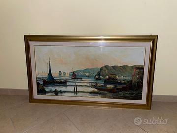 QUADRO DIPINTO OLIO SU TELA CM 140 x 80