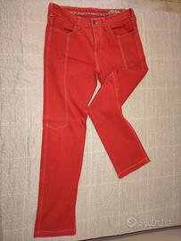 Pantalone lungo uomo in cotone rosso vintage (50)