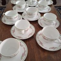 set 12 tazzine da thè in porcellana fine  anni '60