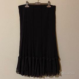 In Forma Gonna Lunga Marrone Elegante Classico