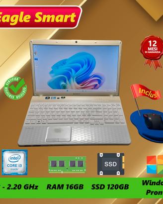 Portatile Sony 15.6" 16GB RAM SSD 120GB - Veloce