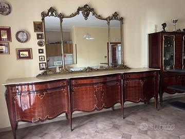 Credenza con specchiera stile barocco