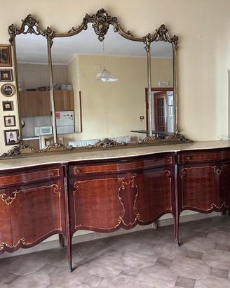 Credenza con specchiera stile barocco