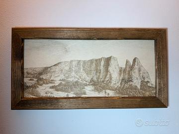 Quadro su legno - Sciliar (Dolomiti)