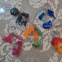 accessori in resina  lettere portachiavi 