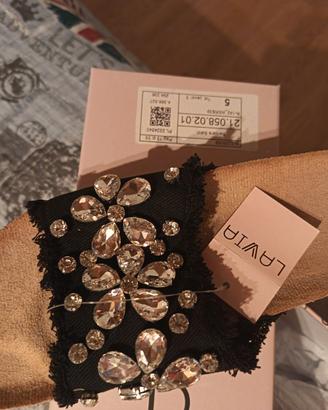 CIABATTE / SANDALI CON ZEPPA E STRASS – N. 39