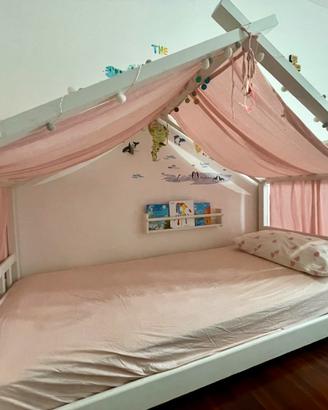 Letto Montessoriano da terra a Capanna