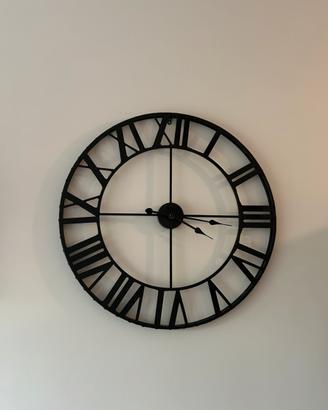 Orologio da parete XXL 80 cm nero – numeri romani